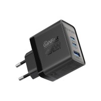 Зарядний пристрій Promate powerport-45 2xUSB-C PD + USB-A QC 45W Black (powerport-45.black)