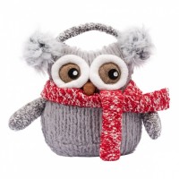 Новорічна фігурка Novogod`ko Сова в навушниках, 19 см (974007)