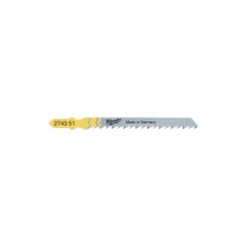Полотно Milwaukee для лобзика T101D, 75мм/ крок зуба 4мм, 5шт, деревина, чистий різ (4932274351)