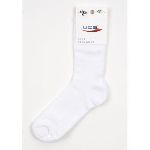 Шкарпетки дитячі UCS Socks однотонні з квіточками (M0C0101-1099-11-white)