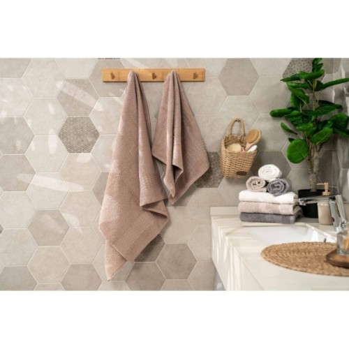 Рушник Ardesto набір махрових Lotus 2 шт 50х90 см індіго, 70х140см, 100% бавовна, беж (ART2357NS)