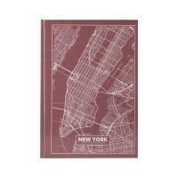 Канцелярська книга Axent Maps New York А4 у твердій обкладінці 96 аркушів у клітинку (8422-543-A)