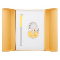 Ручка кулькова Langres набір ручка + гачок для сумки Fairy Tale Жовтий (LS.122027-08)