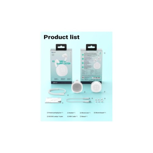 Навушники Acefast T9 Porcelain White (6974316282549)