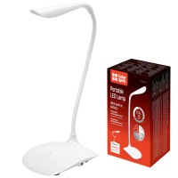 Настільна лампа ColorWay LED Portable & Flexible з вбудованим акумулятором 500mAh (CW-DL06FPB-W)