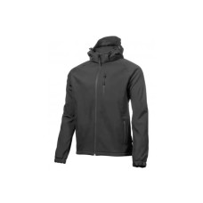 Куртка робоча Hoegert DITTER HT5K260-XL з капюшоном SoftShell 96% поліестер/4% еластан чорна, XL (54) (HT5K260-XL)