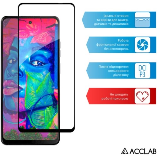 Скло захисне ACCLAB Full Glue Moto G04 Black (1283126594250)