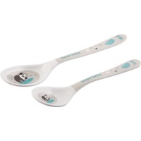 Набір дитячого посуду Canpol babies Exotic Animals ложечок з меламiну 2 шт Сірий (4/530_grey)