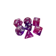 Набір кубиків для настільних ігор Games 7 Days Double Glitter 7 Dice Set - Pink-Purple (g7dglitdc03)