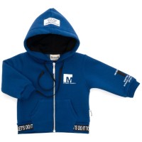 Кофта дитяча Miniworld на блискавці на флісі (16758-80B-blue)