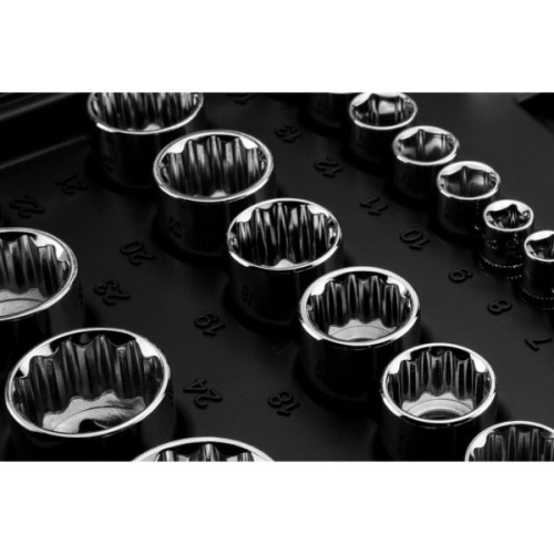 Набір інструментів Neo Tools 86шт, 1/2", 1/4", CrV, кейс (10-060)