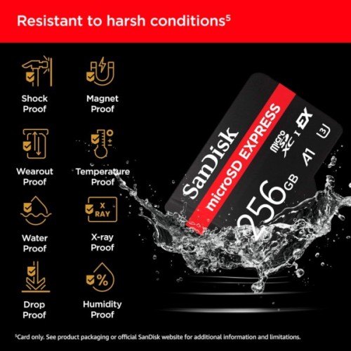 Карта пам'яті SanDisk 256GB microSDXC class 10 UHS-I U3 A1 Express (SDSQXFN-256G-GN4NN)