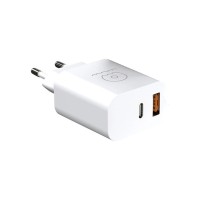 Зарядний пристрій WUW C172 1xUSB-C PD20W + 1xUSB QC3.0 18W Black (6972573335381)