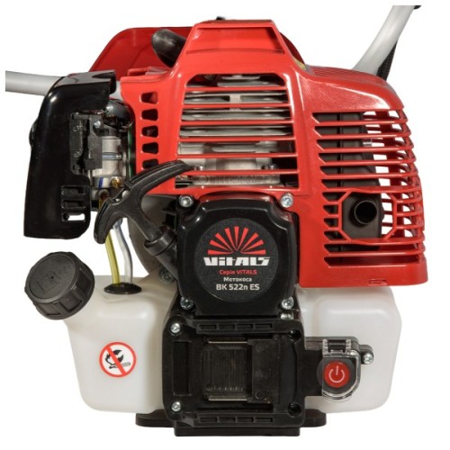 Тример садовий Vitals BK 522n ES, 1.5kW/2к.с., 52см³, 25.5см, ніж/ліска 43см, електростартер, 9.1кг (243549)
