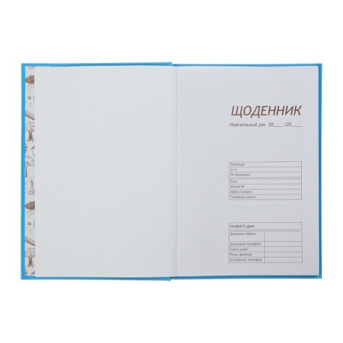 Щоденник шкільний ZiBi BLACK А5, 40аркушів, тверда обкладинка, скоба (ZB.13760-01)
