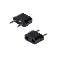 Перехідник Atcom UK/US-розетка - Евро-вилка, черный (14345)