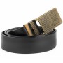 Ремінь Vintage Чоловічий з латунною пряжкою Чорний (20331)