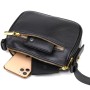 Сумка Vintage На плече крос-боді з натуральної шкіри Чорна (22127)
