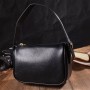 Сумка Vintage На плече крос-боді з натуральної шкіри Чорна (22127)