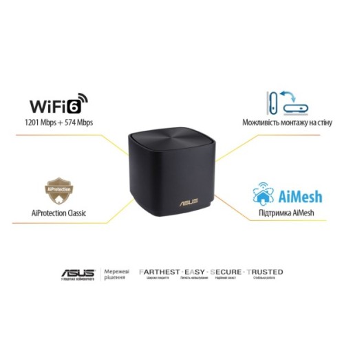 Точка доступу Wi-Fi ASUS ZenWiFi XD4 PLUS 3pcs (90IG07M0-MO3C50)