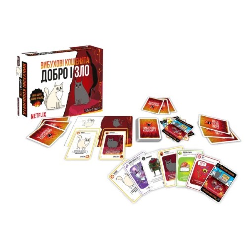 Настільна гра Rozum Вибухові кошенята: Добро і Зло (Exploding Kittens: Good Vs Evil) (укр.) (EKIEK12UA)
