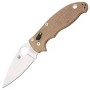 Ніж Spyderco Manix 2 CPM Cru-Wear Micarta Brown (C101MPCW2)