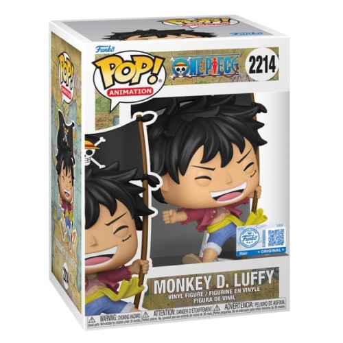 Фігурка Funko Pop серії Великий куш - Луффі з прапором (91970)