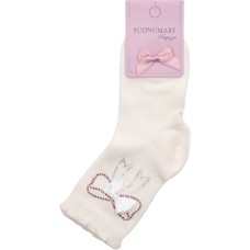 Шкарпетки дитячі BNM з бантиками зі страз (M0C0102-0808-5G-beige)