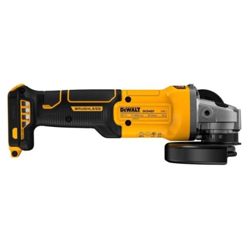 Шліфувальна машина DeWALT XR Li-Ion, 18V, 125мм, 9000об/хв, 1.61кг (без АКБ та ЗП) (DCG407NT)