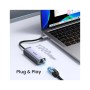 Перехідник USB-C to RJ45 Ethernet 1000Mbps gray Ugreen (40322)