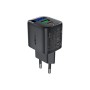 Зарядний пристрій Acefast 1xUSB-C + 1xUSB 35W GaN with digital display black (6974316284468)