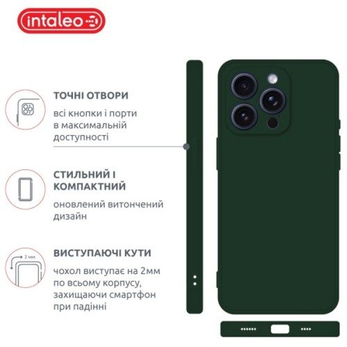 Чохол до мобільного телефона Intaleo SoftShell Apple iPhone 15 Pro Max Dark Green (1283126585388)