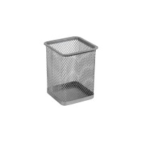 Підставка для ручок Axent square 80х80х100мм, wire mesh, silver (2111-03-A)