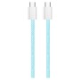Дата кабель USB-C to USB-C 1.0m 60W 3.0А blue ColorWay (CW-CBPDCC061-BL)