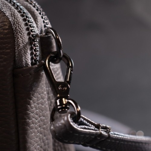 Сумка Vintage З натуральної шкіри Сіра (22278)