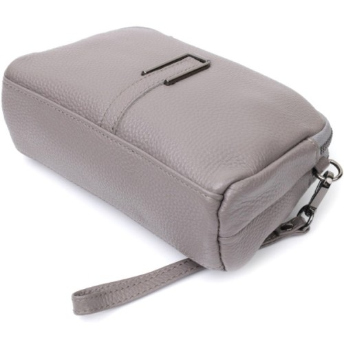 Сумка Vintage З натуральної шкіри Сіра (22278)