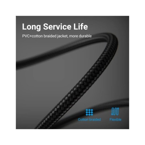 Патч-корд 5м, S/FTP cat 8 RJ-45 COPPER black Vention (IKGBJ)