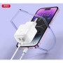 Зарядний пристрій XO 1xUSB QC3.0 + 1xUSB-C PD20W (XO-QC37)