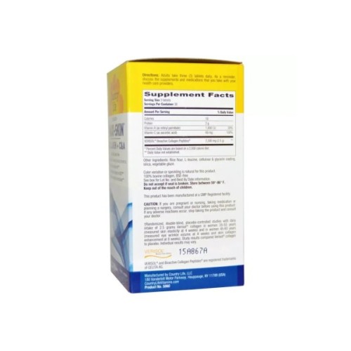 Вітамінно-мінеральний комплекс Country Life Колаген + Вітаміни С & А, Maxi-Skin, 90 таблеток (CLF-05060)