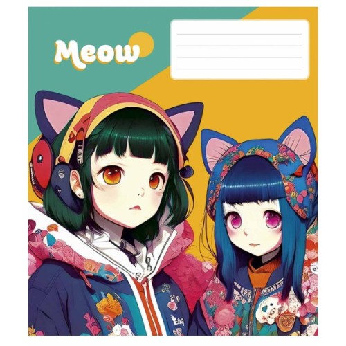 Зошит Школярик Kawaii 48 аркушів клітинка (048-3302K)