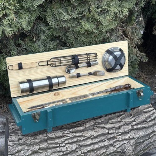 Набір для барбекю Metalzavod Комбат бірюзовий (PN-Kombat-BRZ)
