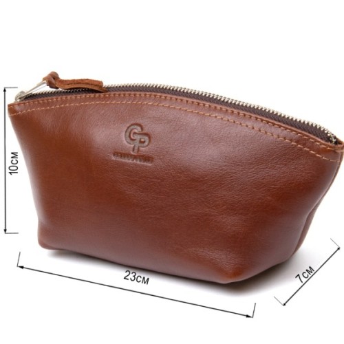 Косметичка Grande Pelle Зі шкіри Коричнева (11510)