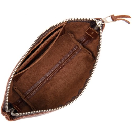 Косметичка Grande Pelle Зі шкіри Коричнева (11510)