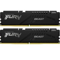 Модуль пам'яті для комп'ютера DDR5 64GB (2x32GB) 6400 MHz Beast Black EXPO Kingston Fury (ex.HyperX) (KF564C32BBEK2-64)