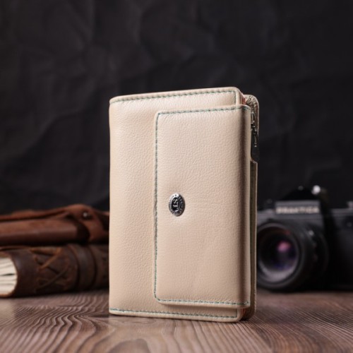 Гаманець ST Leather З натуральної шкіри Білий (22500)