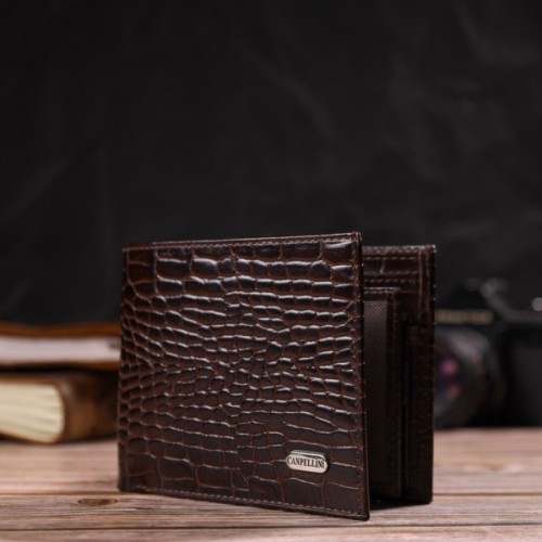Гаманець Canpellini З натуральної шкіри Коричневий (21860)