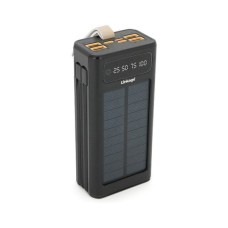Батарея універсальна Linkage 30000mAh, Solar, 22.5W, cables Туре-С+Lighting, Black (LKP-46)