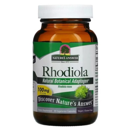 Трави Nature's Answer Родіола, 100 мг, Rhodiola, 60 вегетаріанських капсул (NTA-16426)