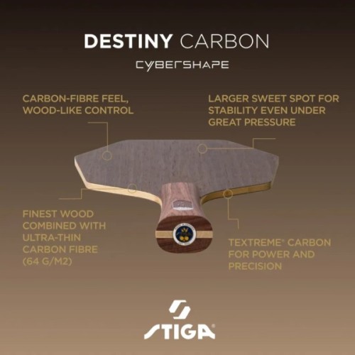 Основа для ракетки Stiga Destiny Carbon Cybershape Master (1600-2602-35) (932080)