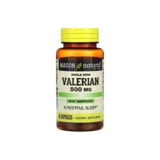 Трави Mason Natural Валеріана, 500 мг, Whole Herb Valerian, 60 капсул (MAV-11525)